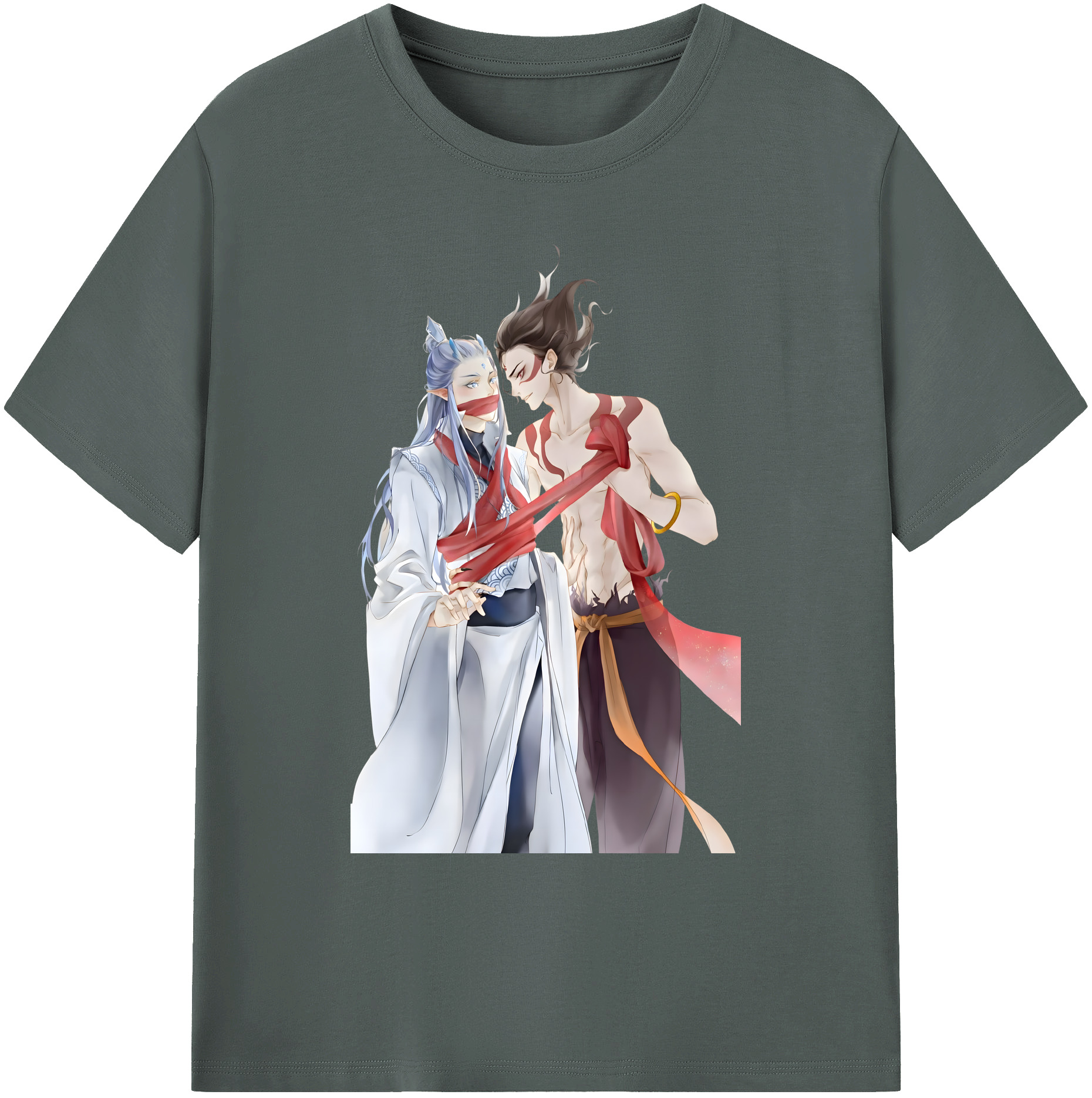 （画像用） Ne Zha 2 ナタ 魔童の大暴れ 綿100％ メンズ半袖Tシャツ｜肌触りやわらか＆通気性